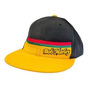 Bob Marley - Yellow Rasta Stripe Fitted Cap